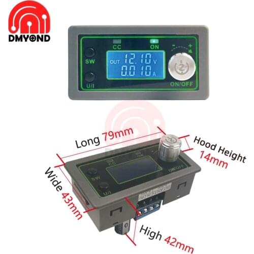 DC 50V 5A Digital Step-down Adjustable Power Supply Module Volt-ampere Meter Constant Voltage Current LCD Display Buck Converter