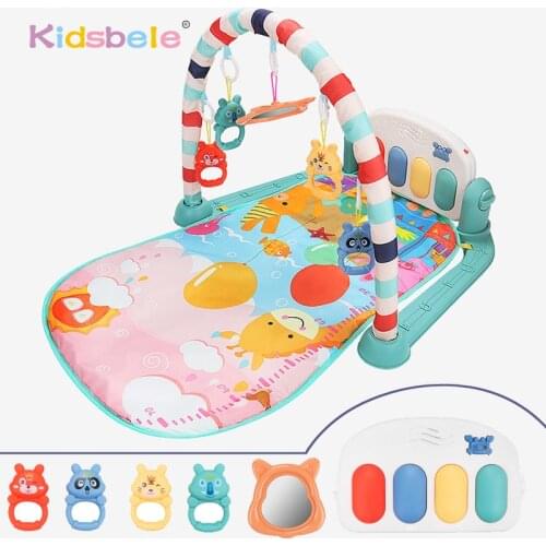 Baby Music Play Mats Piano Gym Newborn Toys Infant Playmat Learning Education Toys 0 12 Months Tummy Time Crawling Mat Carpet