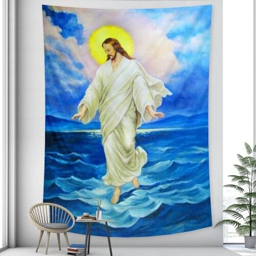 Jesus tapestry home decoration tapestry bedroom sheet Hippie Bohemian decoration yoga mat wall decoration