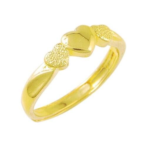 New Resizable Ethiopian Design Women Wedding Gold Color Rings Jewelry Yellow Filled Golden Women Fashion Design R032