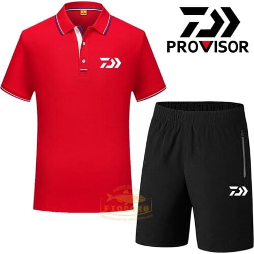 2021 Summer DAWA Short-sleeved T-shirt Fishing Suit Outdoor Fishing Clothes Quick Dry Fishing T-shirt Fishing Shorts POLO Shirt