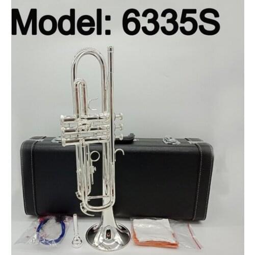 Music Fancier Club Bb Trumpet 6335S Silver Plated Music Instruments Profesional Trumpets Student Included Case Mouthpiece