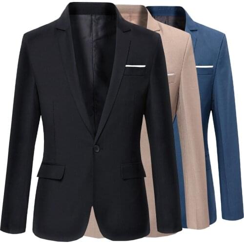 2018 New Fashion Casual Men Blazer Cotton Slim Korea Style Suit Blazer Masculino Male Suits Jacket Blazers Men Size M-3XL