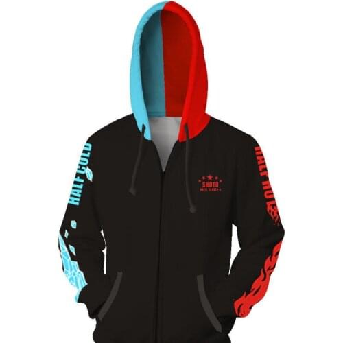 New Anime My Hero Academia Hoodie Sweatshirts Todoroki Shoto Cosplay Jacket Coat