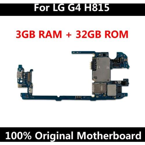 Original Ulocked For LG G4 Motherboard 32gb H815 Logic Boards For LG G4 With Android System Full Tested
