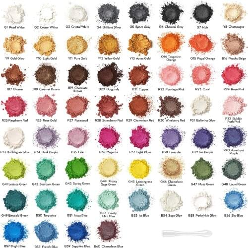 126colors pearl mica pigment for nail glitter,DIY Epoxy resin,pearlescent powder for lip gloss,soap making ,make up,eye shadow