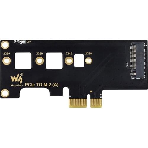 Waveshare PCI-E to M.2 Adapter Card SSD NVME Protocol Expansion Card Supports CM4 Suitable for Raspberry Pi