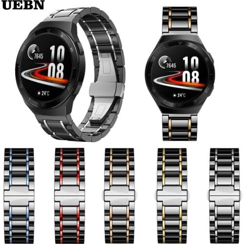 UEBN Ceramic strap for Huawei Watch GT 2e Band Bracelet for Huawei Watch GT 2 & Magic Watch 2 42mm 46mm Watchbands