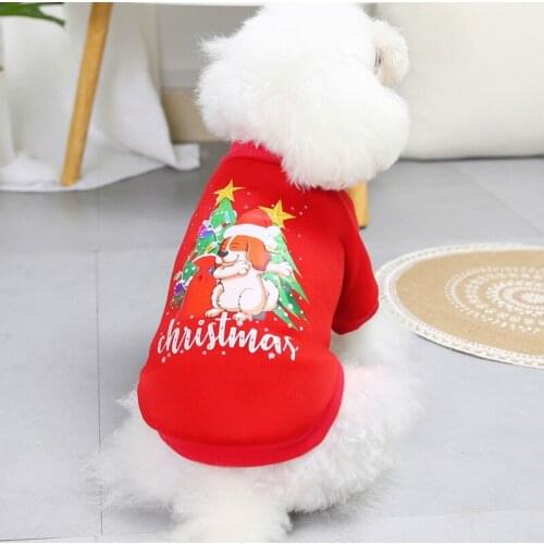 Christmas Catroon Pattern Dog Jumpsuit Shirt Clothes Pet Pajamas Bodysuit Dog Xmas Pet Clothing S-XXL Cute Pets Ropa Perro