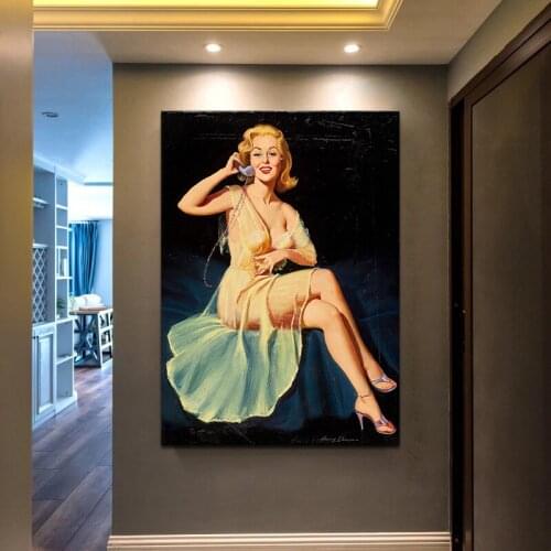 Modern Wall Art Sexy Woman Oil Painting Print Canvas Painting Wall Art Picture Decorative Painting For Living Room Home Decor