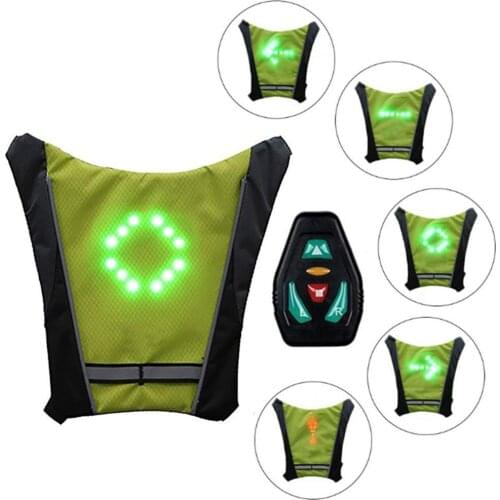 Reflective LED Signal Light Indicator Bike Vest Outdoor Cycling Safety Equipment