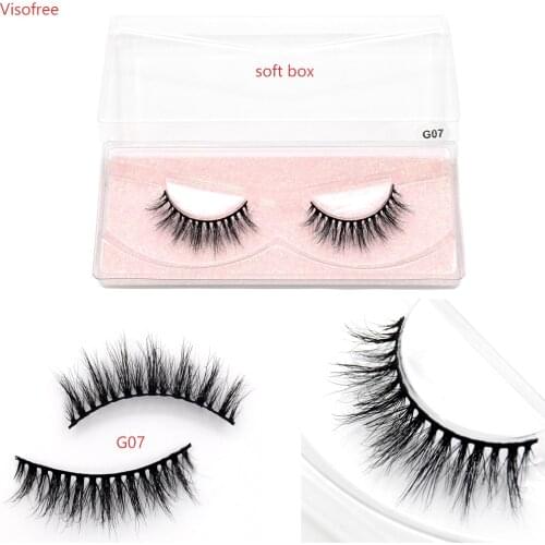 Visofree 1 Pairs 3D Mink Lashes 100% Cruelty Free Mink Eyelashes Reusable Make Up Lashes Handmade Natural Eyelashes Fluffy Lash
