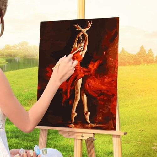 Woman Dance Painting By Numbers Set Oil Paints 40*50 Oil Painting Home Decoration For Children Wholesale