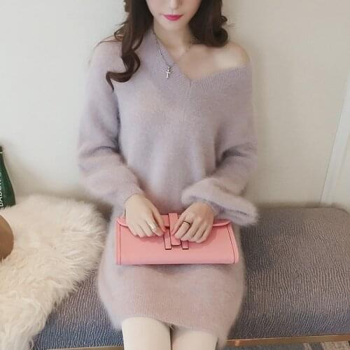 Woman Sweaters Pullover Spring Autumn Womens V-neck Sweater Womens Pullover Loose Sweater Femme Chandails