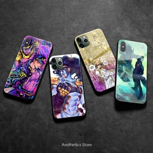Jotaro Kujo JoJos Bizarre Adventure soft silicone glass Phone case cover for iPhone SE 6 6s 7 8 Plus X XR XS 11 12 mini Pro max