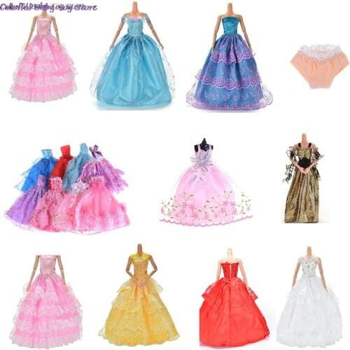 1PC Elegant Doll Dresses Lady Little Dress Evening Dress Clothes Underwear and shoes For Dolls Gift Doll Accessories Newst