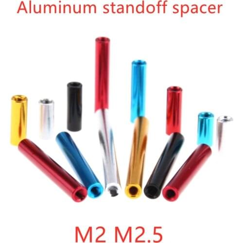 10pcs Aluminum spacer rods stud M2 M2.5 aluminum round standoff spacer Spacing screw for RC Multirotors