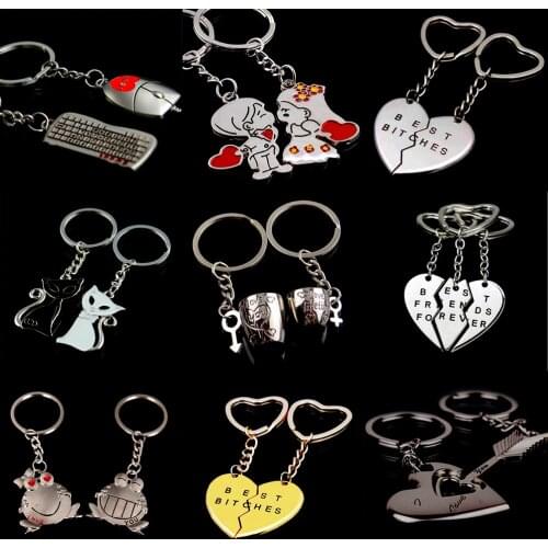 2 Pcs Puzzle Letter "You're My Person" Couple Keychain Lovers BBF Cute Key Ring Holder Love Heart Best Friends Gift