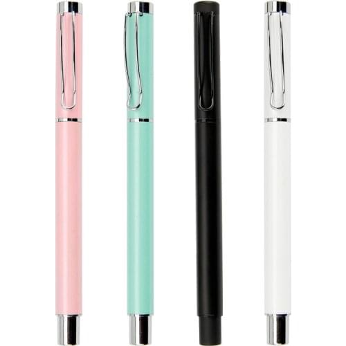 2PCS/lot Metal Gel Pen Student Set Gift Pen Activity Signature Pen Student Stationery Kawaii School Supplies