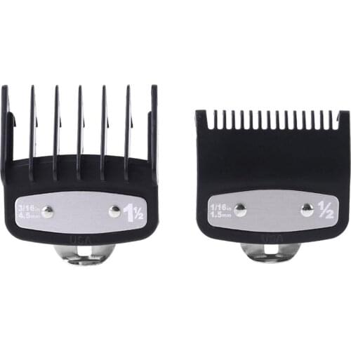2PCS Professional Cutting Guide Comb Hair Clipper Limit Comb with Metal Clip