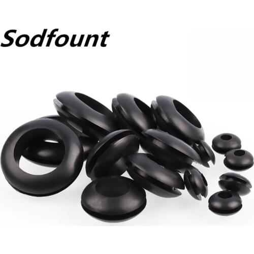 20PCS 3/4/6/8/10/20MM Double Sided Armature Rubber Grommets Ring External Circlip For Protects Wire Cable Hose Custom Part