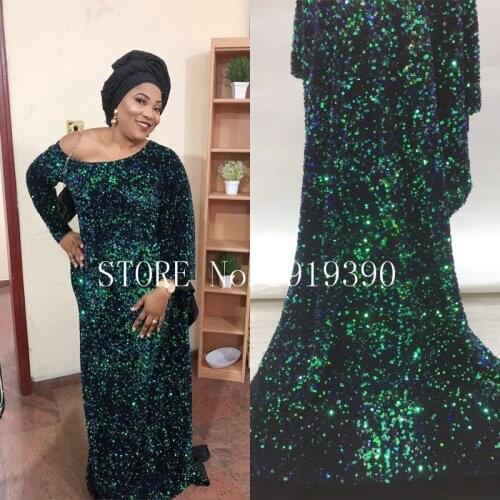 African Sequins Lace Fabric 2020 High Quality Lace French Sequence Tulle Lace Nigerian Lace Fabrics For Wedding 2020 XX3315