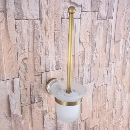 Antique Brass toilet brush holder toilet brush cup cup toilet pendant bathroom hardware set bathroom accessories zba585
