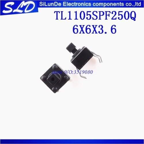 Free Shipping 50pcs/lot TL1105SPF250Q 6x6x3.6 new and original in stock