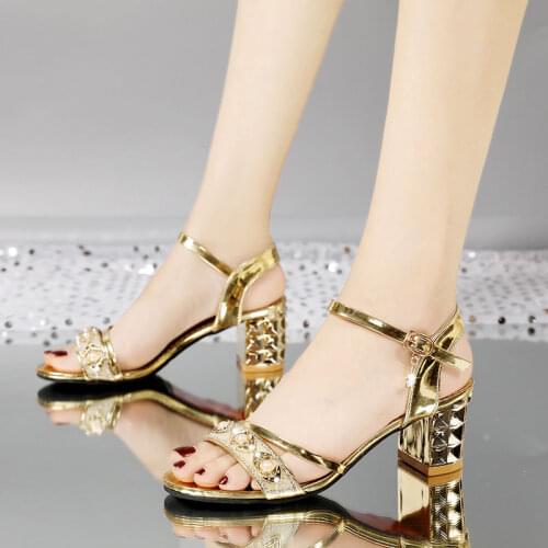 Cresfimix sandalias de mujer women fashion sweet golden high quality peep toe high heel sandal shoes lady silver shoes a6723