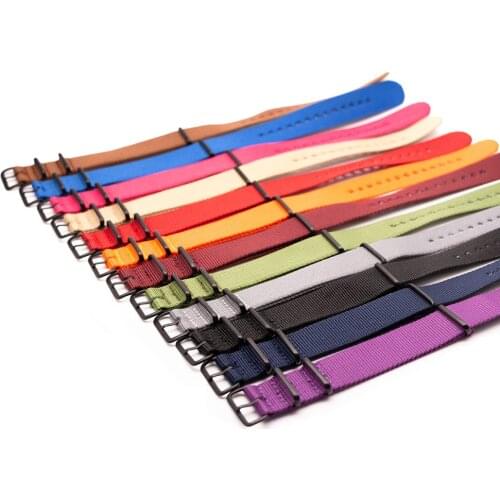 Breathable Watch Strap 18 MM 20MM 22MM 24MM Nylon Watchband Men Women Matte Stainless Steel Pin Buckle Replacement Bracelet