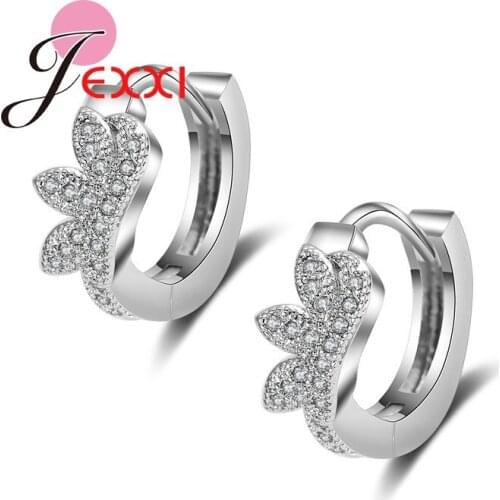 Fantastic High Quality Silver Zirconia Fashion Jewelry Earring Stud With CZ Crystal Best Gift For Women/Girls Birthday