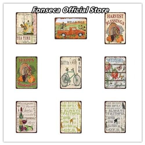 HAPPY LIFE Tin Sign Plaque Metal Vintage Metal Sign Wall Decor for Bar Pub Club Man Cave Retro Signs Metal Painting