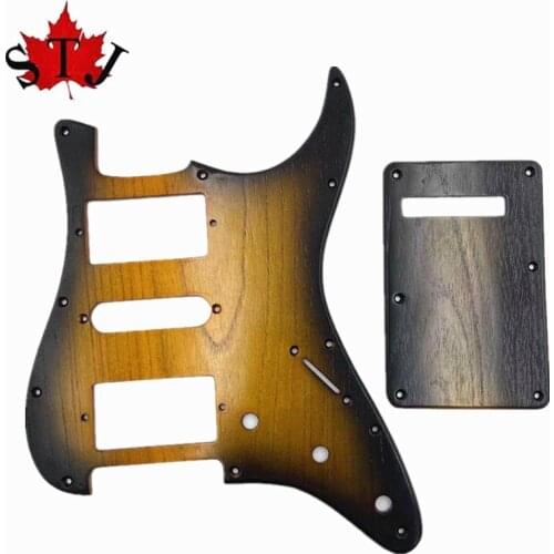 HSH Pickguard & Backplate Ailanthus wood for FD ST Style Guitar