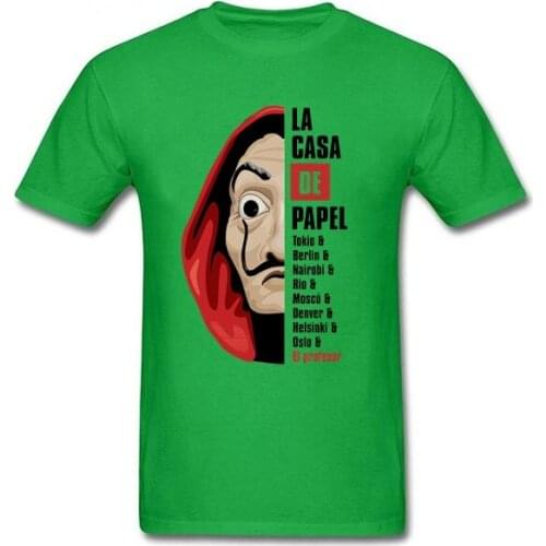 La Casa De Papel Money Heist TV Mens T Shirts Male Women TShirt House of Paper T-Shirt Tees Game Men jumbo size T Shirt