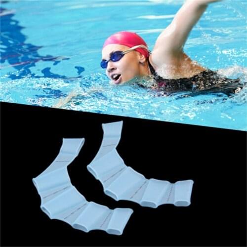 Swim glove about Swim Gear Fins Hand Webbed Flippers Silicone Training Paddle Dive Glove