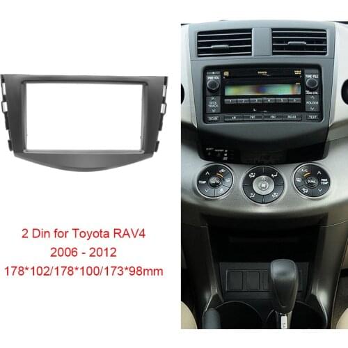 Fascia For Toyota RAV4 2006 - 2012 Car Accessories DVD Radio 2 Din Frame Stereo Panel Dash Mounted Installation Bezel Trim Kit