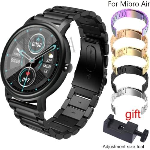 Stainless Steel 20mm Watchband For Xiaomi Mibro Air / Haylou LS02 Bracelet Band Strap Wristband For Amazfit BIP U pro / Bip pop