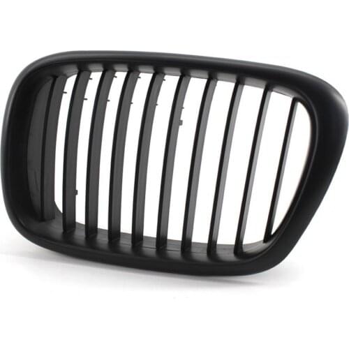 2Pcs Matt Black Car Front Hood Grille Replacement 51137005837 51137005838 for BMW 5 Series E39 99-03 bmw e39 Racing Grills