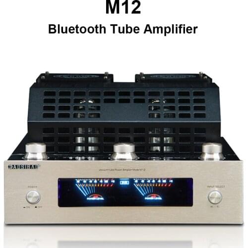 M12 Amplifier HI-FI Bluetooth Vacuum Tube Stereo Amplifier support USB 2 channels Audio power amplifier BASS hifi 220V or 110V