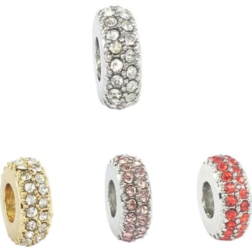 Inspiration Spacer Crystal Charm European Beads Fit Charms Bracelets&Bangles Necklace