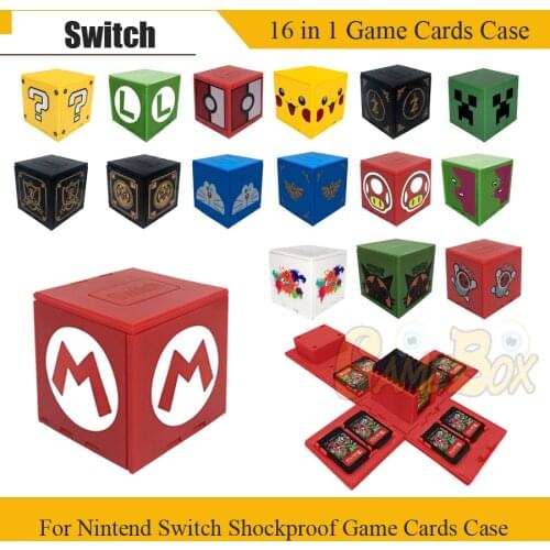 New est For Nintend Switch Shockproof Game Cards Case NS Hard Shell Box for Nitend Switch Games Storage Accessories 16 in 1