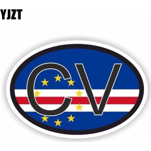 YJZT 14.8CM*9.8CM Car Styling Cape Verde Country Code Accessories Decal Car Sticker 6-0505