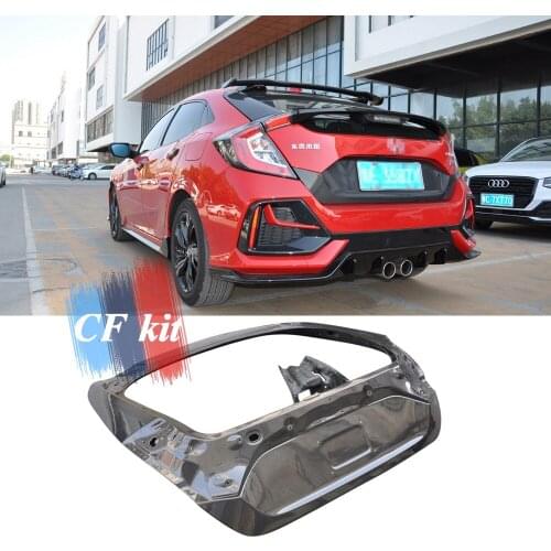 Real Carbon Fiber Rear Trunk Lid Boot Flaps Cover For Honda Civic FK7 FK8 HATCHBACH 2016 - 2020 Car Styling