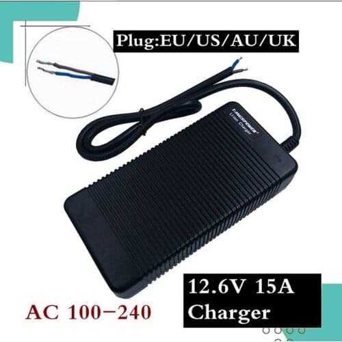 12.6V 15A Lithium Battery Charger Fast Charge 3 Series Lithium Battery Pack 12.6V AC100-240V High Quality Battery Charger