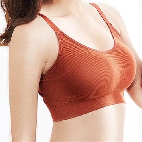 Women Yoga Sports Bra Breathable Top Anti-sweat Shockproof Padded Fitness Brassie Underwear Push Up Wire Free Strap Bras