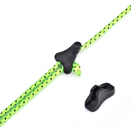 10Pcs Outdoor Mountain Camping Tents Awning Plastic Wind Rope Buckle Triangles Pull Rope Buckle Outdoor Tent Accessories