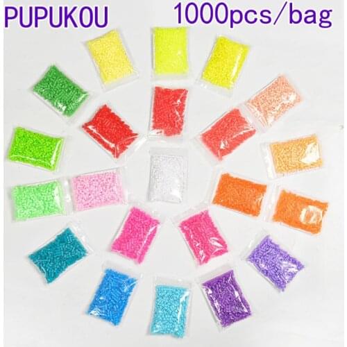 1000pcs/bag 5mm Perler/Hama Beads Puzzle Toys Kids perler Education Diy Toys 3D Puzzle PUPUKOU Beads