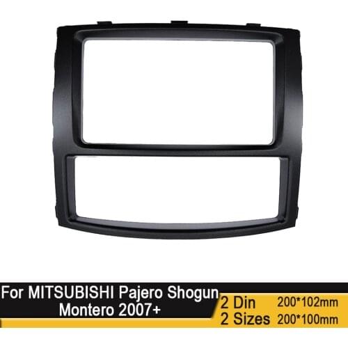 2 Din Car Radio Fascia For MITSUBISHI Pajero Shogun Montero 2007+ DVD Stereo Panel Mounting Dash Installation Bezel Trim