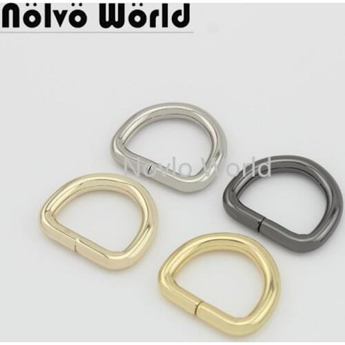 Nolvo World 5-20-100pcs 5 colors inner 20*15.6mm metal D ring,3/4 Inch open buckles hardware accessories
