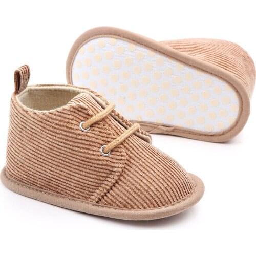 2021 Baby First Walkers Toddler Baby Boys Ribbed Solid Soft Sole Crib Shoes Sneakers Size Newborn To 18 Months